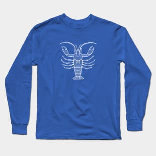 Freshwater Lobster or Crayfish - hand drawn animal design Long Sleeve T-Shirt